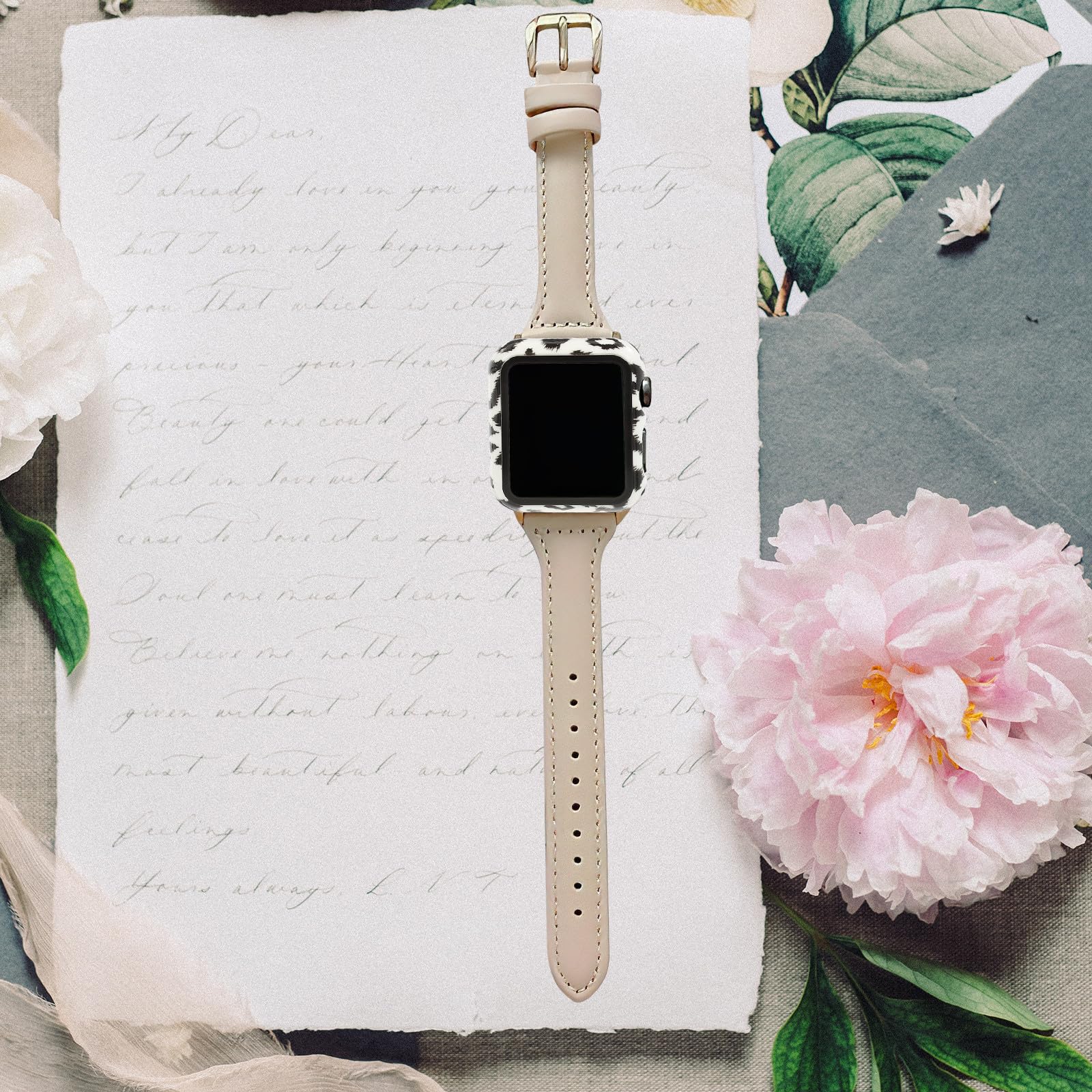 UPKOCH Cover Protettiva Rigida per Orologio 38 Mm, Custodia Integrale con Pellicola Temperata Trasparente, Protezione Schermo e Cassa per Smartwatch, Set da 4 Pezzi per Protezione