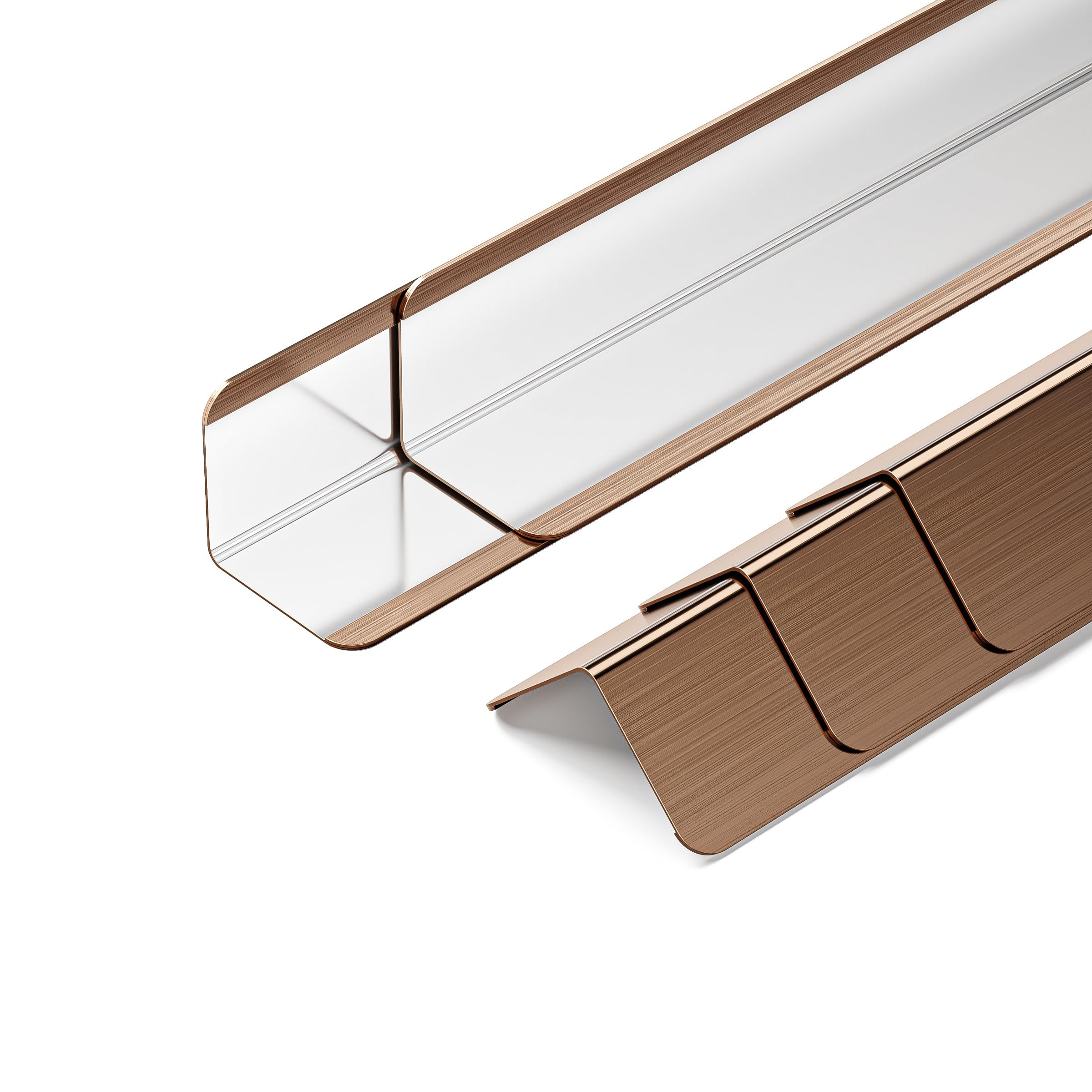 5pcs Wall Corner Guards 2x2x48 Inches 304 Stainless Steel Heavy Duty Rounded Corner Protector, Smooth Folded Edge Design for Wall Protection Copper Red