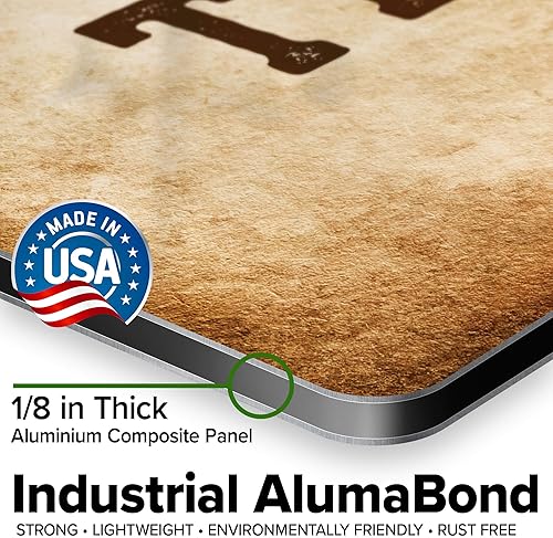 Miniatura 186 de My Sign Center - Letrero personalizado, 11 colores de fuente, 13 estilos de fuente, 4 opciones de agujero, 22 tamaños, 8 x 32 pulgadas, sin óxido,