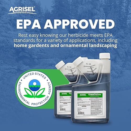 Miniatura 7 de Agrisel GrassOut Max - Herbicida para más de 50 malezas herbáceas sin dañar las plantas deseadas, seguro para mascotas, tratamiento de área grande,