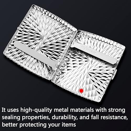 Miniatura 3 de Estuche de moda en relieve, capacidad para 18-20 3.346 in tamaño King, mostrando la antigüedad cóncava, caja de soporte de metal, embalaje de caja