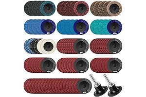 108Pcs Die Grinder Attachments Quick Change Disc Set with 1/4" Holder