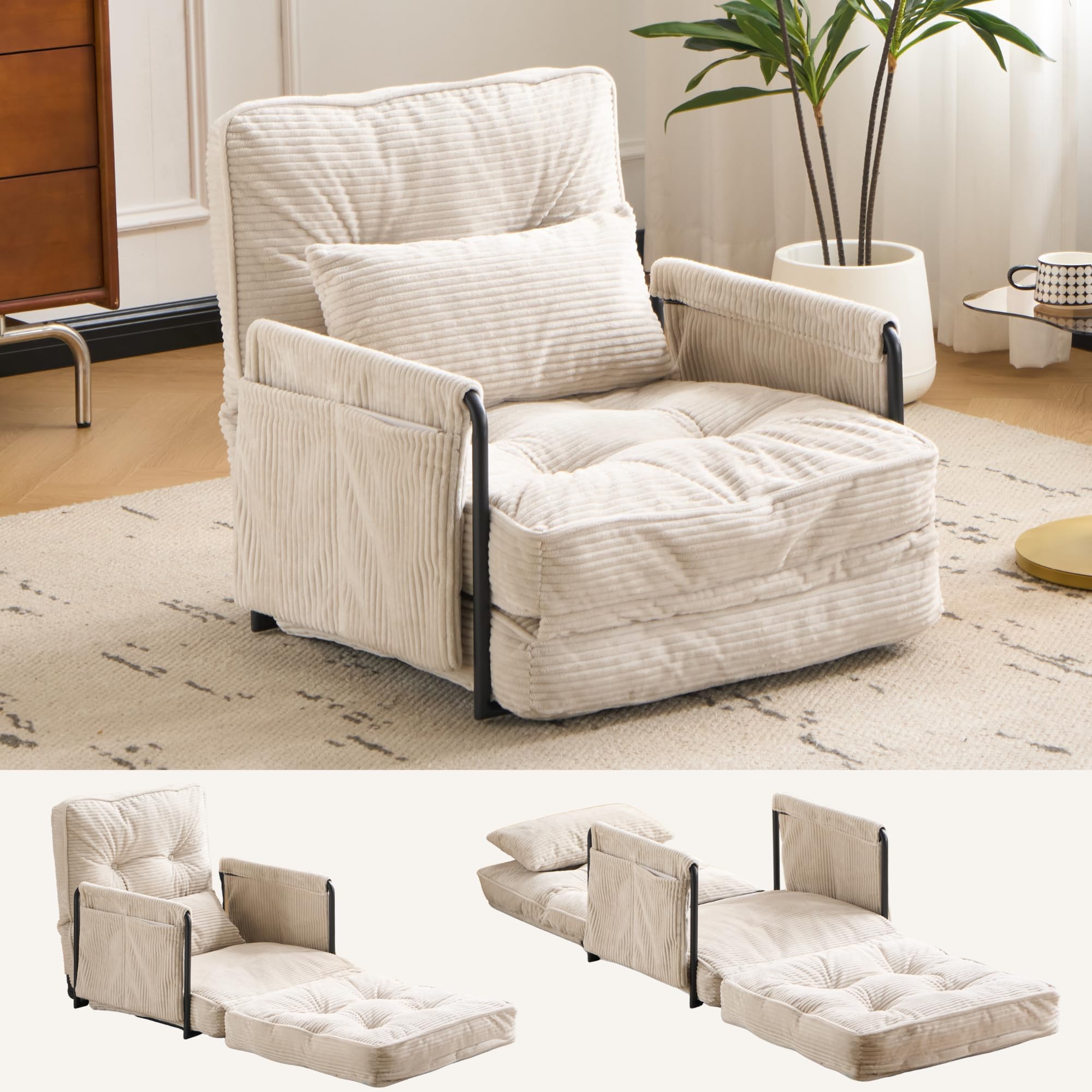 Amazon｜3WAY マルチスタイル ソファーベッド 座椅子 フロアソファー