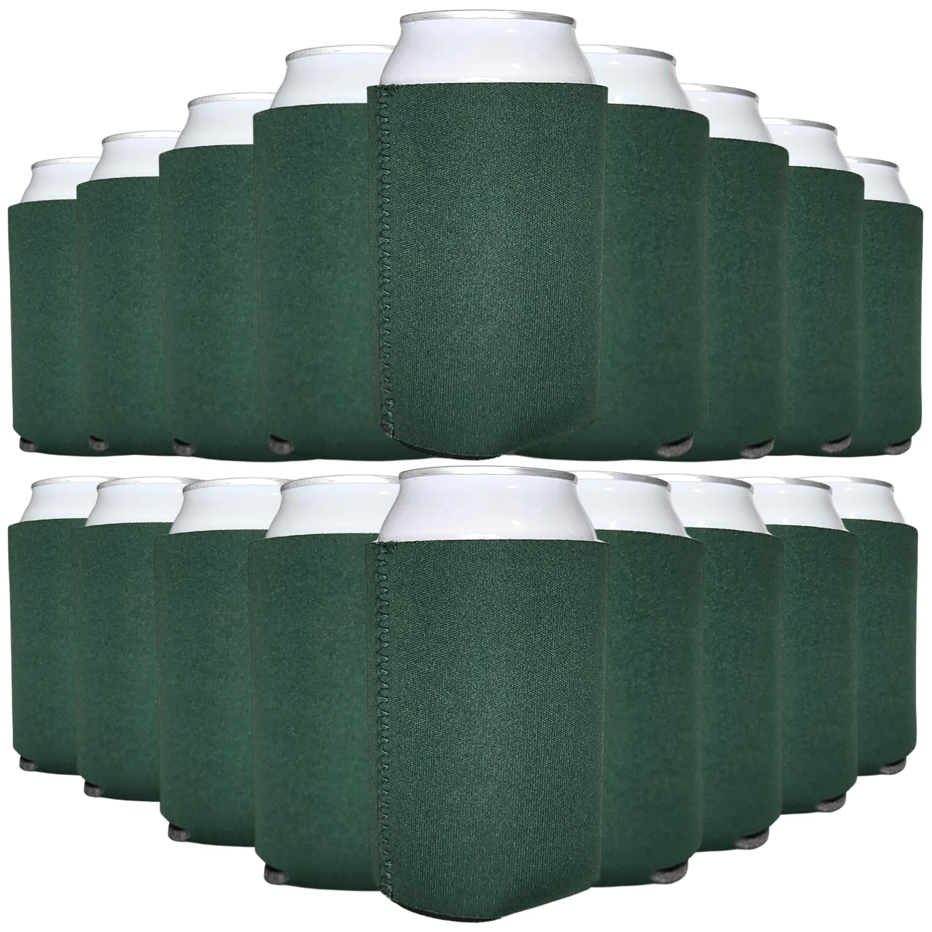 TahoeBay Neoprene Can Cooler Sleeves (25-Pack) Bulk Blank Sublimation Blanks for Vinyl Regular Size Plain Beer Coolers for Soda Cans & Bottles Black,