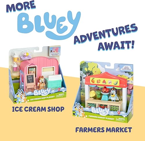 Vista 14 de Bluey Mini Home - Juego compacto de casa con asa de transporte, estuche de juego, tres habitaciones diferentes, cocina, dormitorio y baño, incluye