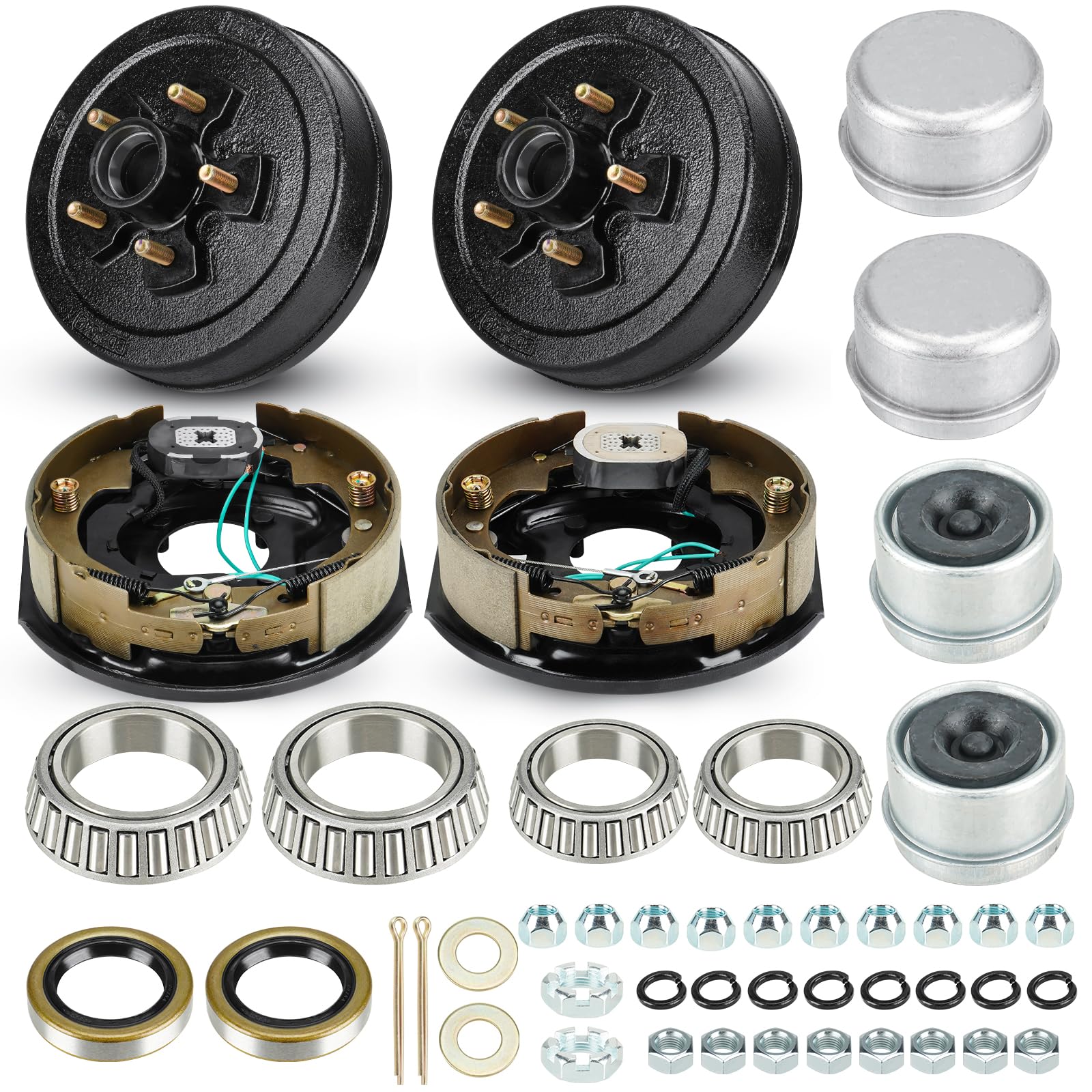 Trailer Axle Electric Brake Kit, Pair of 5-Hole, 4.5