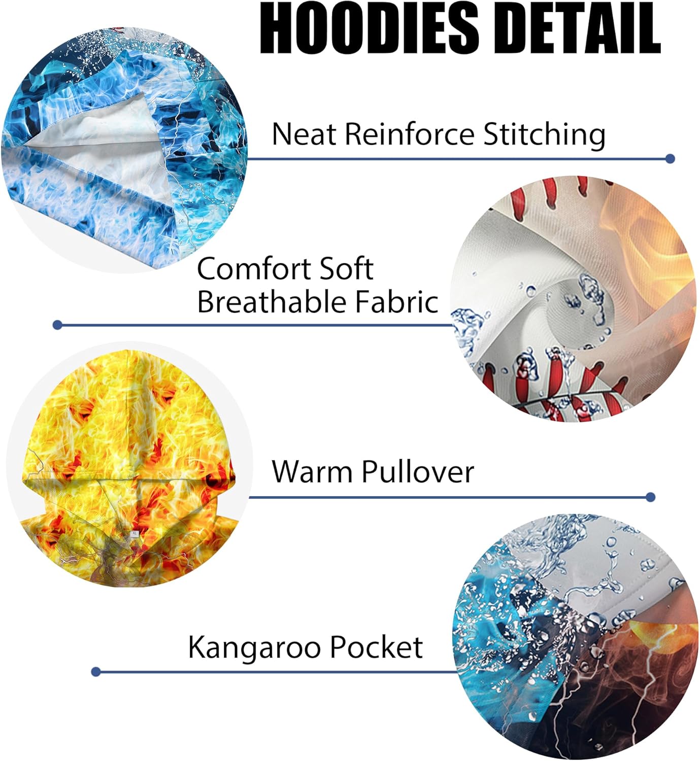 Boys Girls 3D Graphic Hoodie Pullover, Novelty Unisex Hooded Sweatshirt, Casual Long Sleeve Hoodies for Kids Teen - Image 5