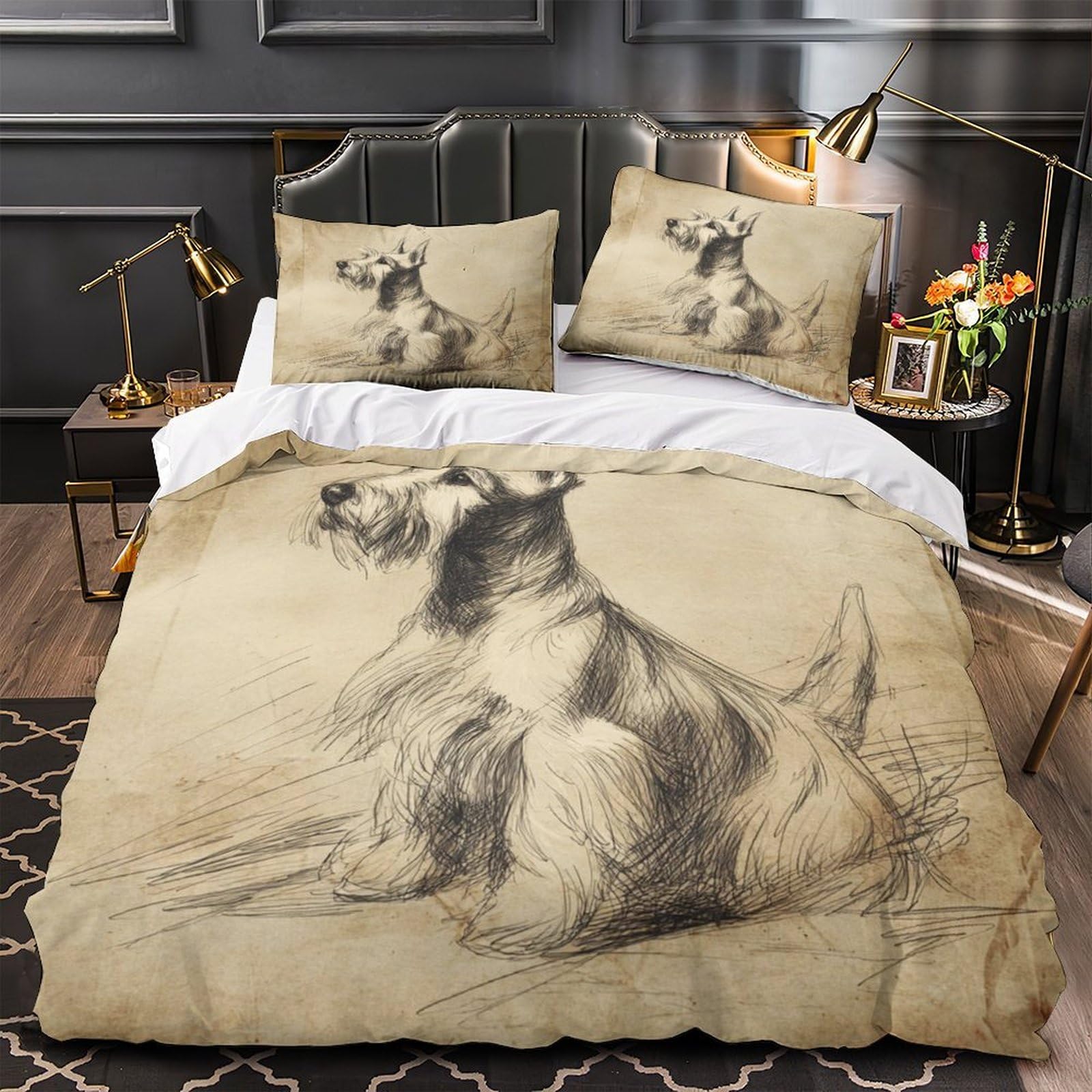 Housse de couette anti-allergie 140x200 pour peau sensible