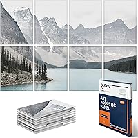 Vista 98 de BUBOS - Paquete de 8 paneles acústicos artísticos y autoadhesivos de insonorización, 48 x 32 pulgadas, acondicionamiento acústico y decorativos