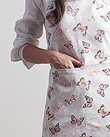 Vista 543 de Maison d' Hermine Delantal 100% de algodón para mujeres con bolsillo de cocina delantal de chef para hombres, decoración de Pascua