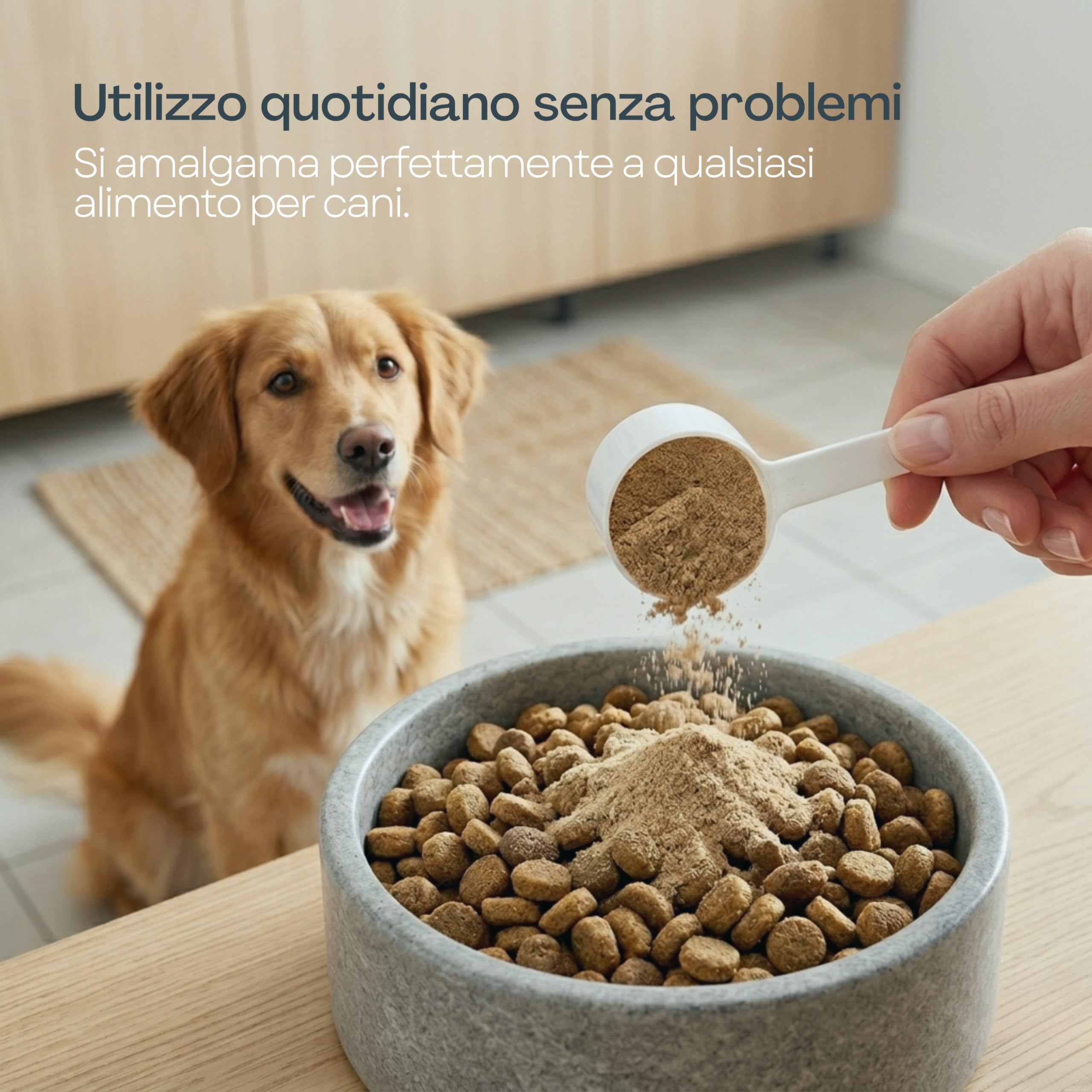EnerCanis 14-in-1 Integratore Digestivo in Polvere per Cani Probiotici per Cani, Prebiotici, Enzimi Digestivi, Curcumina, Minerali Digestione, Pelle, Pelo ed Energia Tutte le Taglie
