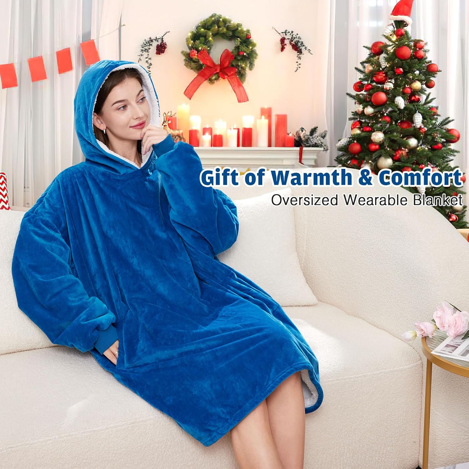 AmyHomie Blanket Sweatshirt,Oversized Sherpa Hooded Jamaica Ubuy