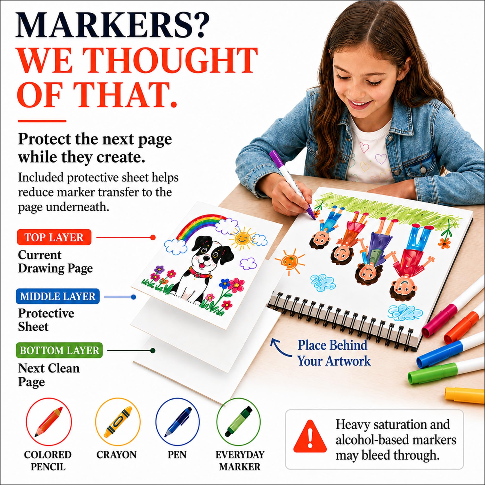 Kids Sketchbook - 100 Sheets, 9x12 -5