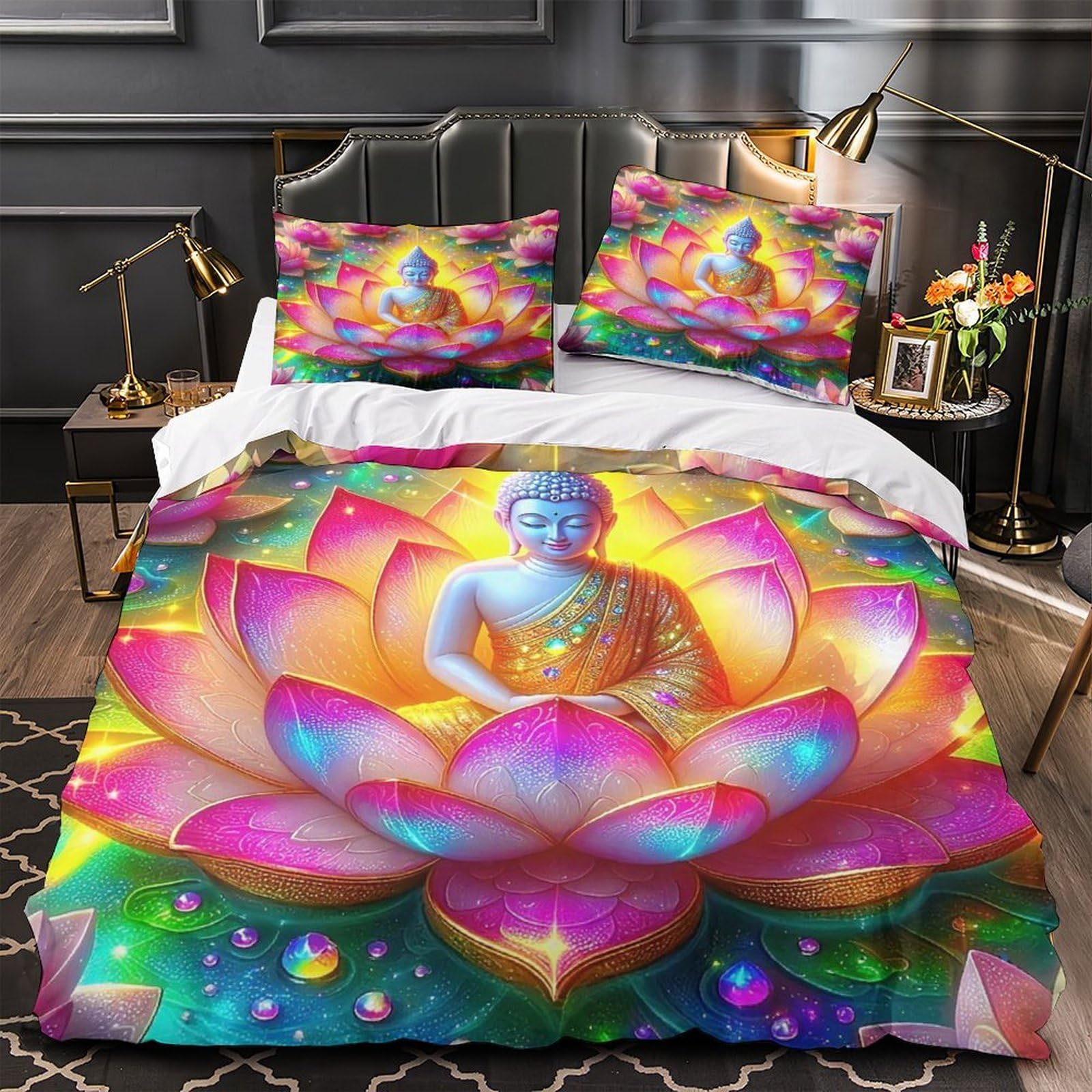 Housse de couette Bouddha pour créer une chambre zen et relaxante
