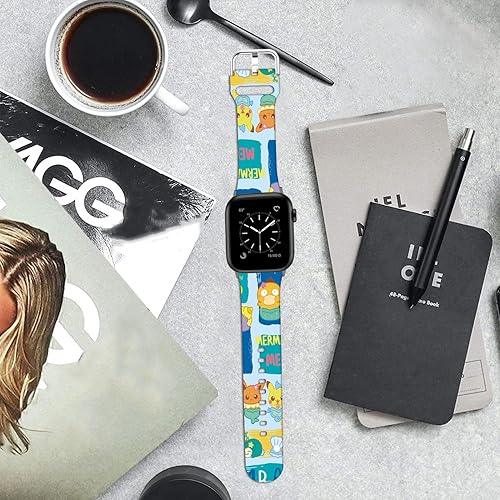 Miniatura 7 de Compatible con Apple Watch Band Pikacu Mermaid Fish de 1.92 pulgadas, 1.81 pulgadas, 1.77 pulgadas, 1.73 pulgadas, 1.65 pulgadas (serie 3, 2, 1),