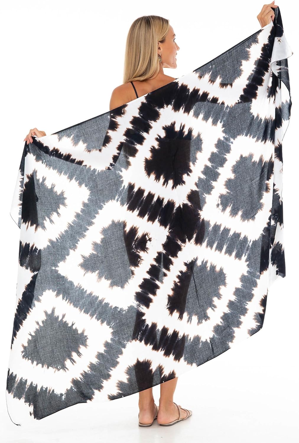 SHU-SHI Womens Sarong Pareo Cover Up Bathing suit Women Beach Wrap Long Pool Trip Resort Skirt - Image 9