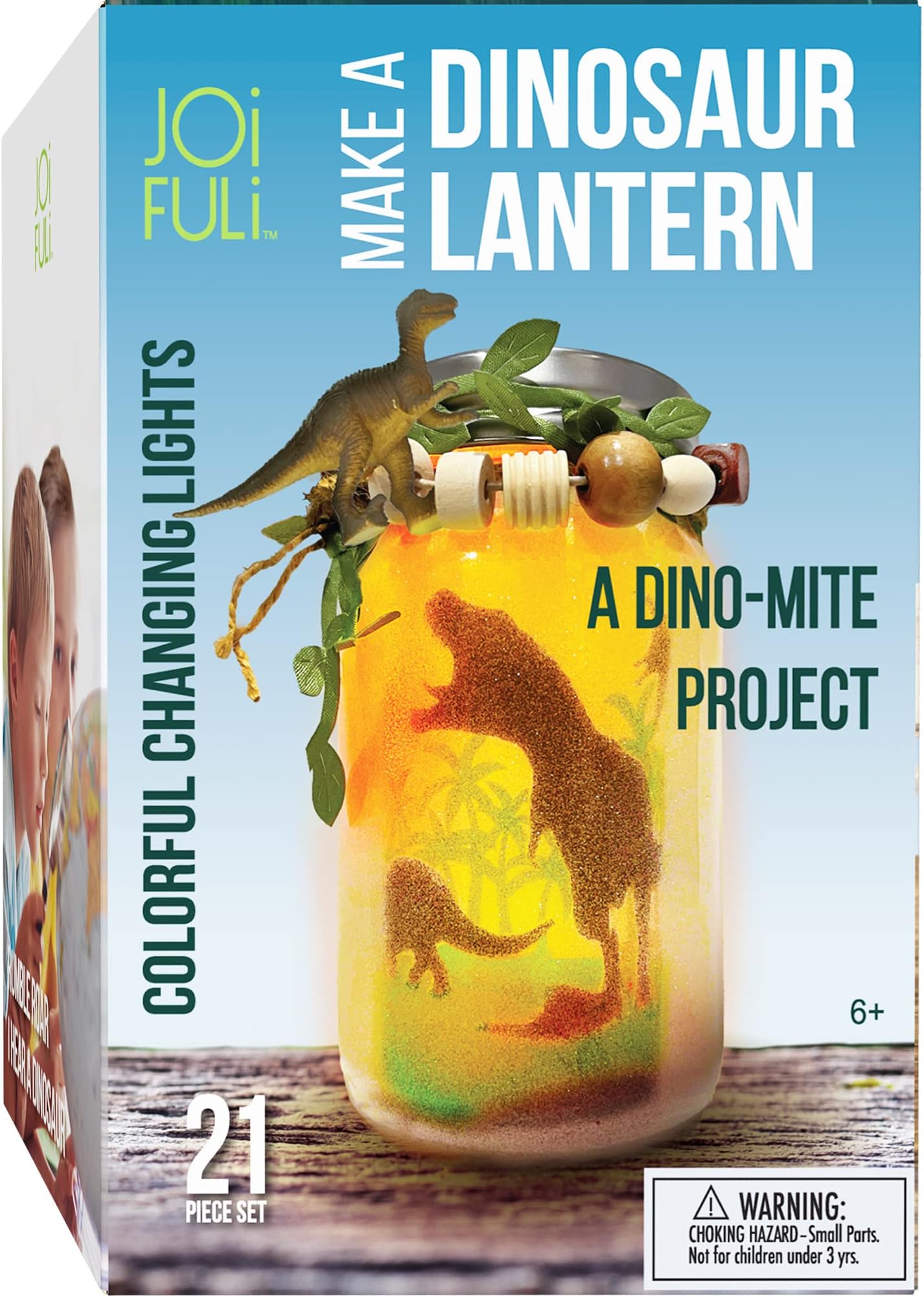 JOiFULi Make Your Own Dinosaur Lantern Toy Night Light Kit Craft for Boys or Girls Ages 6 7 8 9 10 Years Old