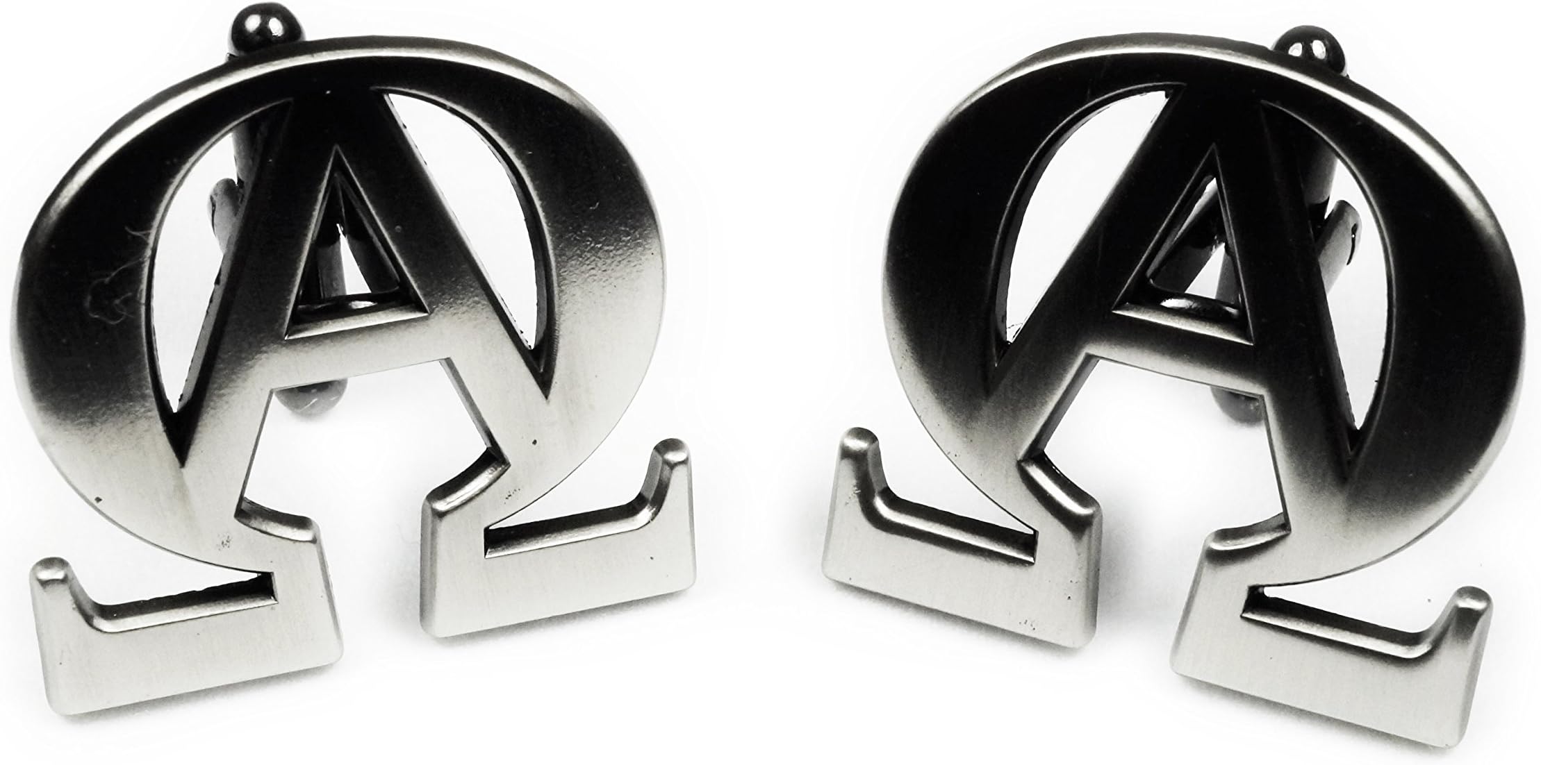 ALPHA OMEGA Christian Biker Motorcycle Cufflinks Cuff Links Pair Set