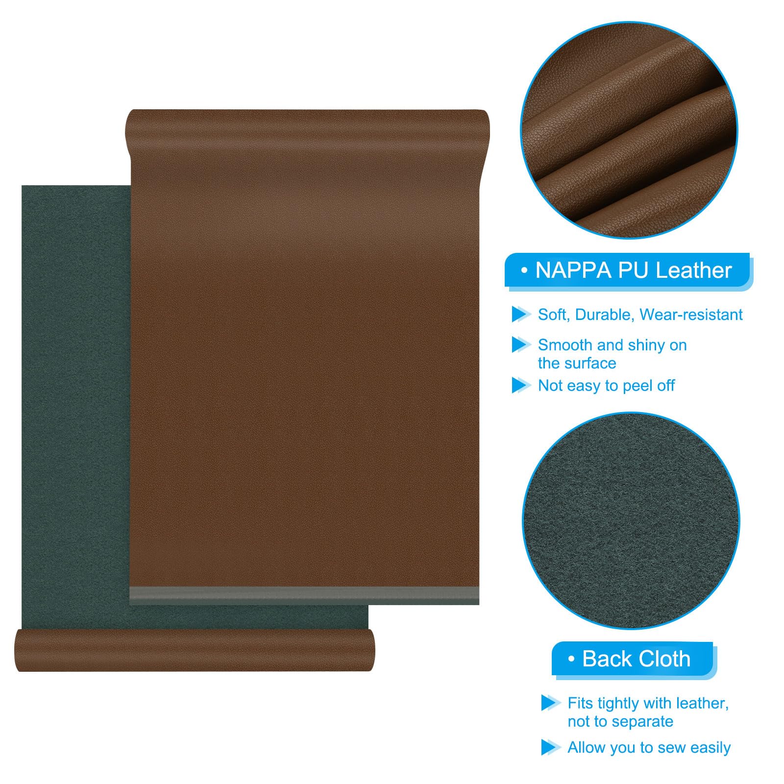 PATIKIL 54x19.7x0.05 Inch Faux Leather Sheets - Image 3