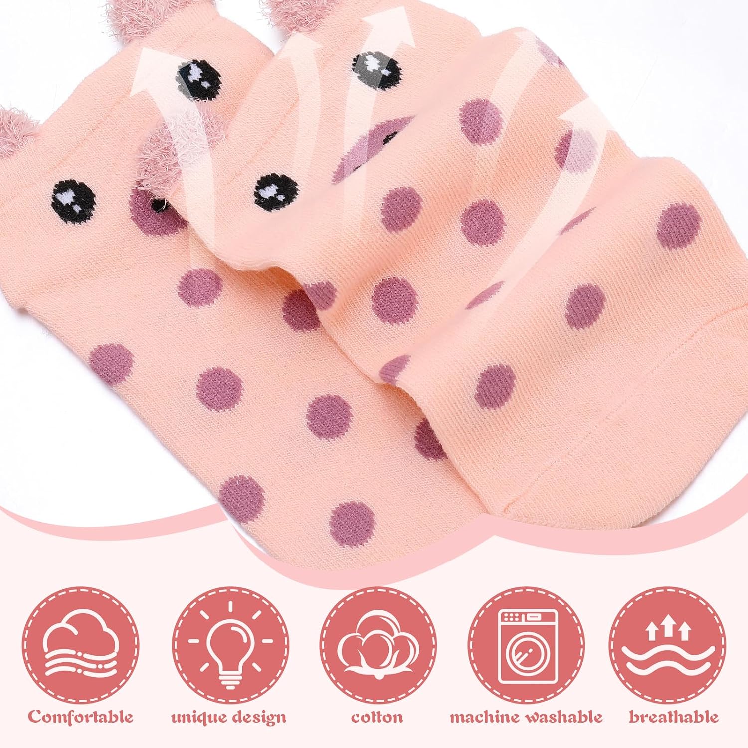 10 Pairs Cute Ankle Socks for Women Funny Cartoon Animal Low Cut No Show Socks for Flats Boat Casual Shoes 5-8.5