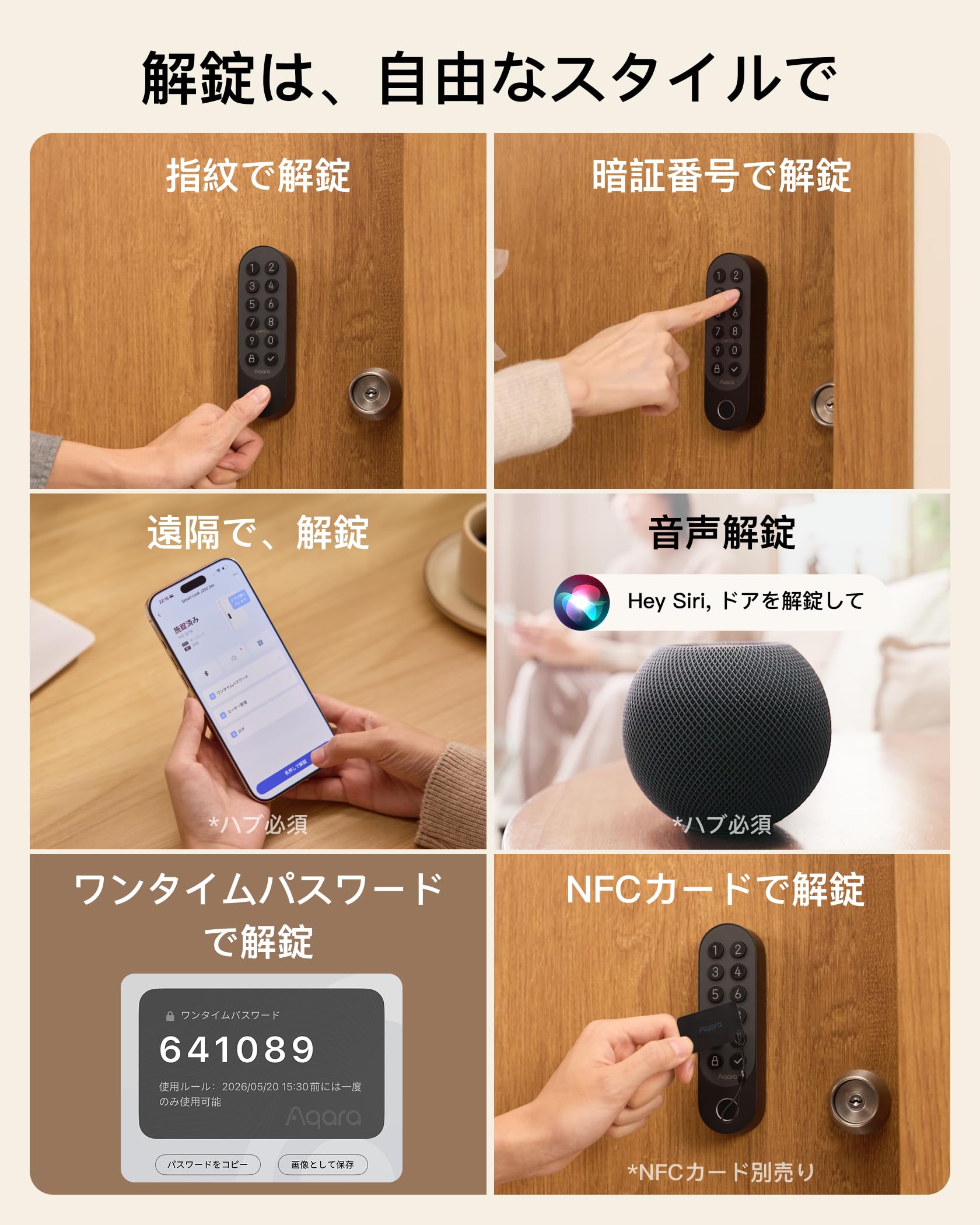 Amazon.co.jp: Aqara J200セット スマートロック指紋認証パッド 