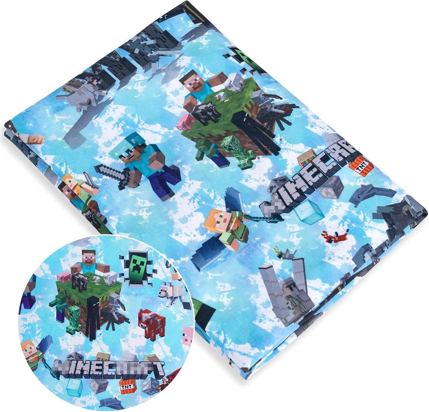 生地 マイン布 生地 リーパー ゾンビ アレックス スティーブ イルカ シャオヘイ布地 切売カット 手作り パッチワーク布 DIY 服飾 ハンドメイド幼稚園テーブルクロス 子供