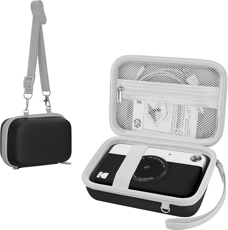 Leayjeen Camera Case for Kodak Smile Printomatic Instant Camera - Black | Hard EVA Shell,Smooth Zipper Closure,Compact Travel Size,Portable Instant Camera Storage Bag,Shockproof Design(Case Only)
