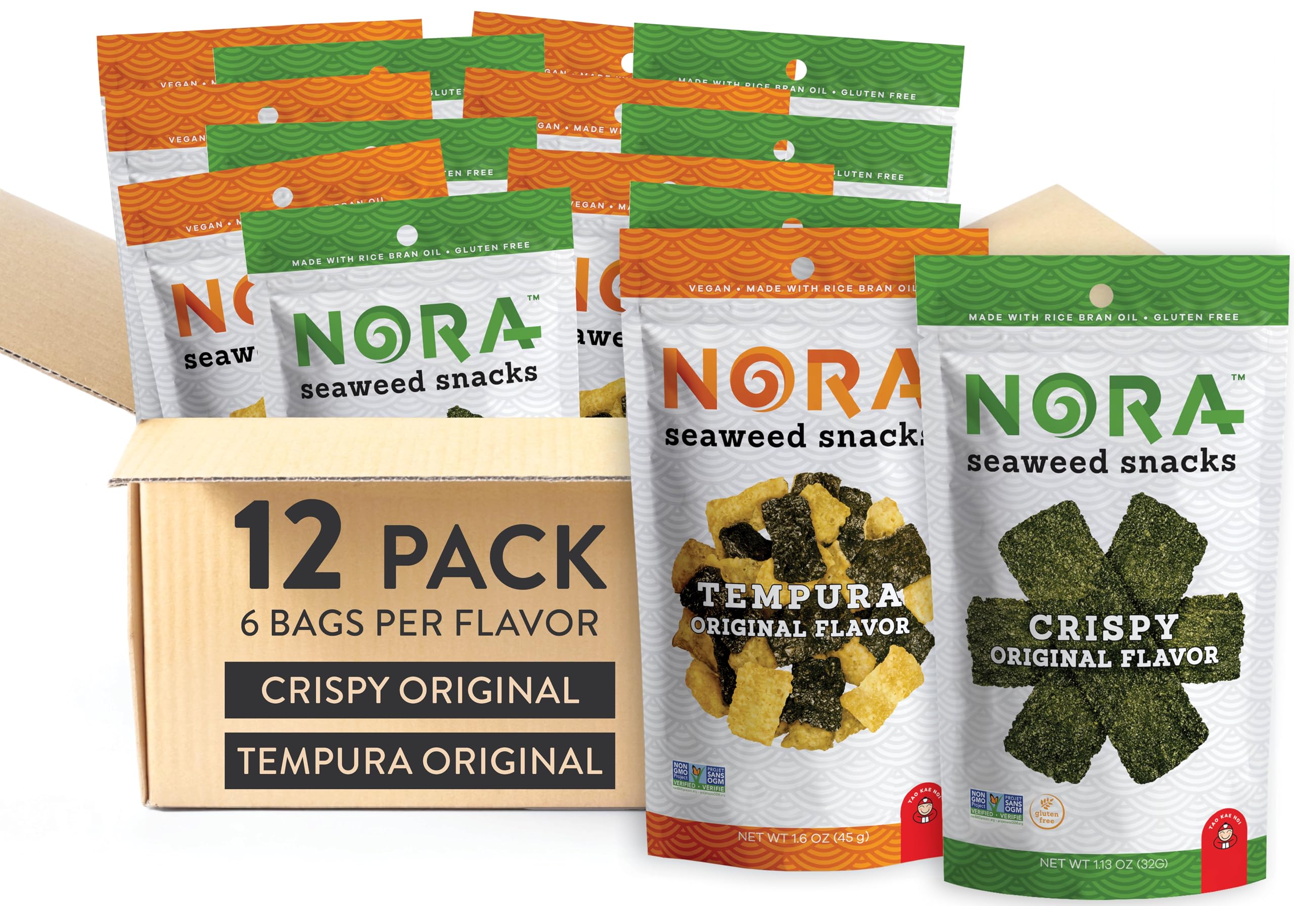 Amazon.com: Original + Tempura Seaweed Snacks Bundle by Nora