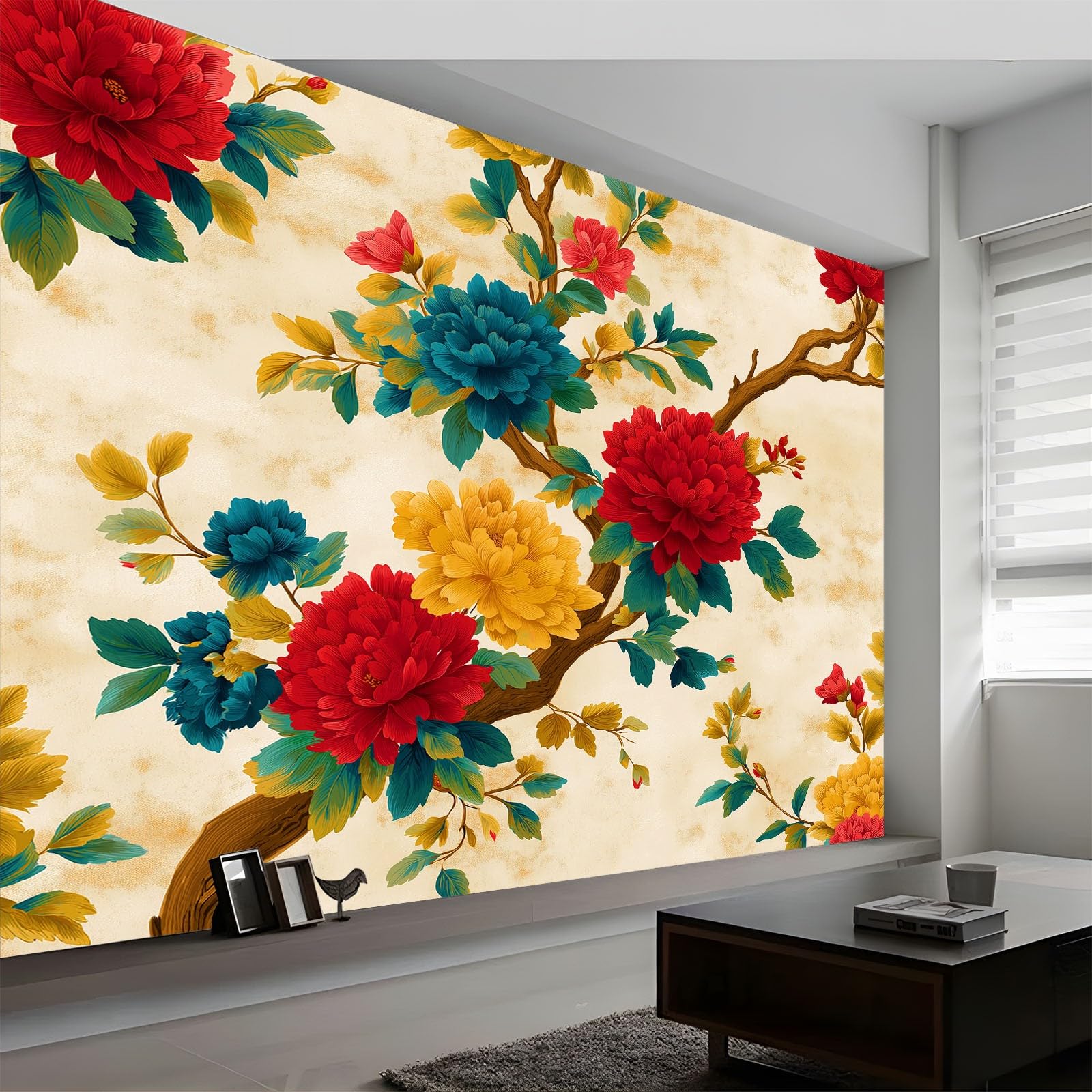 Tradycyjna fototapeta z efektem 350 x 256 cm, z efektem 3D, tapeta ścienna, z włókniny, nowoczesny salon, malarstwo, pokój dziecięcy, sypialnia, tło TV, dekoracja ścienna, kremowa