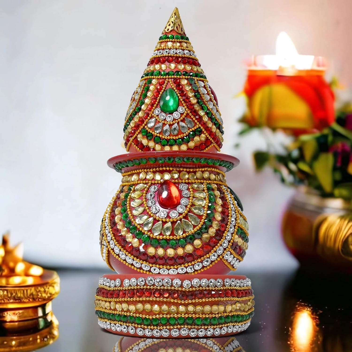 See full amazon price history chart for Puja N Pujari Mangal Kalash Lota Coconut Set for Puja (Multicolour) Puja N Pujari Mangal Kalash Lota Coconut Set for Puja (Multicolour) (B091YG9C5N) Amazon Price History, Amazon Price Tracker