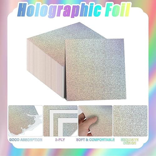 Miniatura 3 de Vajilla holográfica iridiscente brillante, vajilla láser, vajilla iridiscente, platos desechables, servilletas para despedida de soltera,