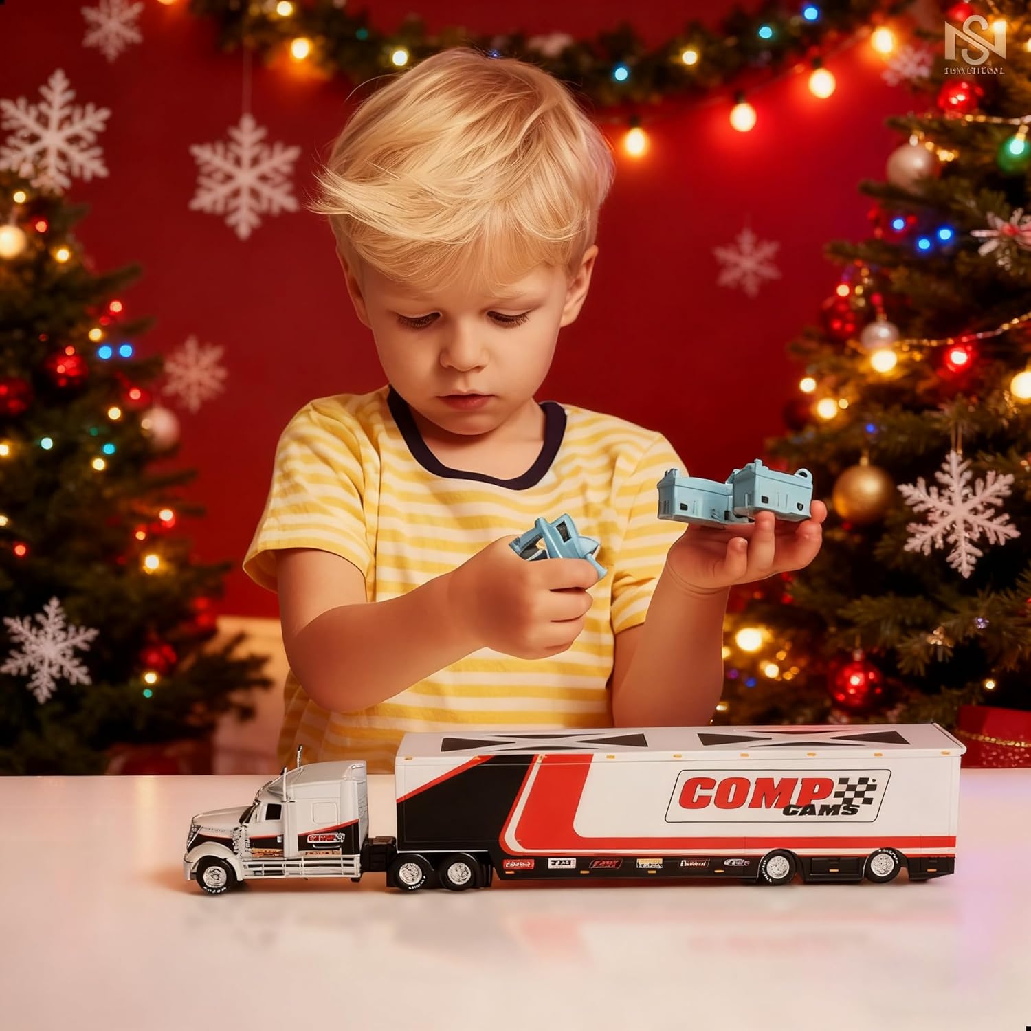 1:64 Scale InternationaI Lonestar Truck Model – Alloy Diecast Semi Trailer Tractor Head Toy, Classic Heavy Truck Trendy Stuff Cake Decorations Birthday Christmas for Grandkids Boys, Kids Adults- White