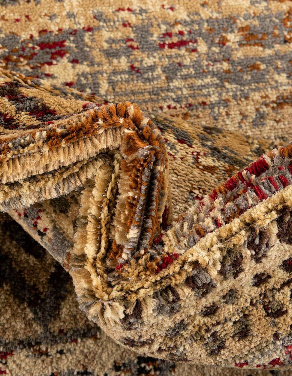 Unique Loom Saturn Collection Area Rug - Relay (Runner 2' 7" x 14' 0", Beige/ Gray)