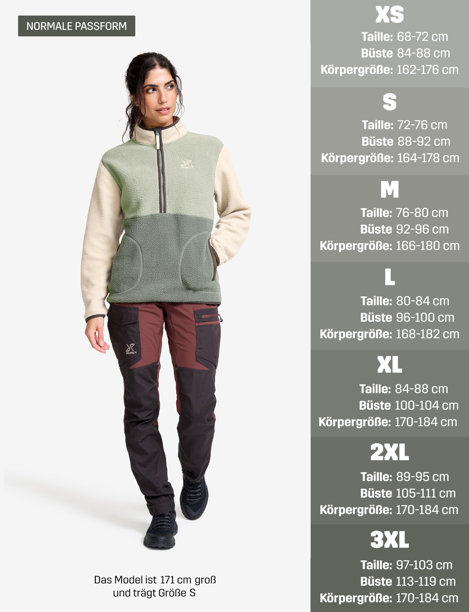 RevolutionRace Canyon Half-Zip Pile Fleece für Damen, Outdoor Teddy Fleecejacken perfekt für Wanderungen und Outdoor-Abenteuer