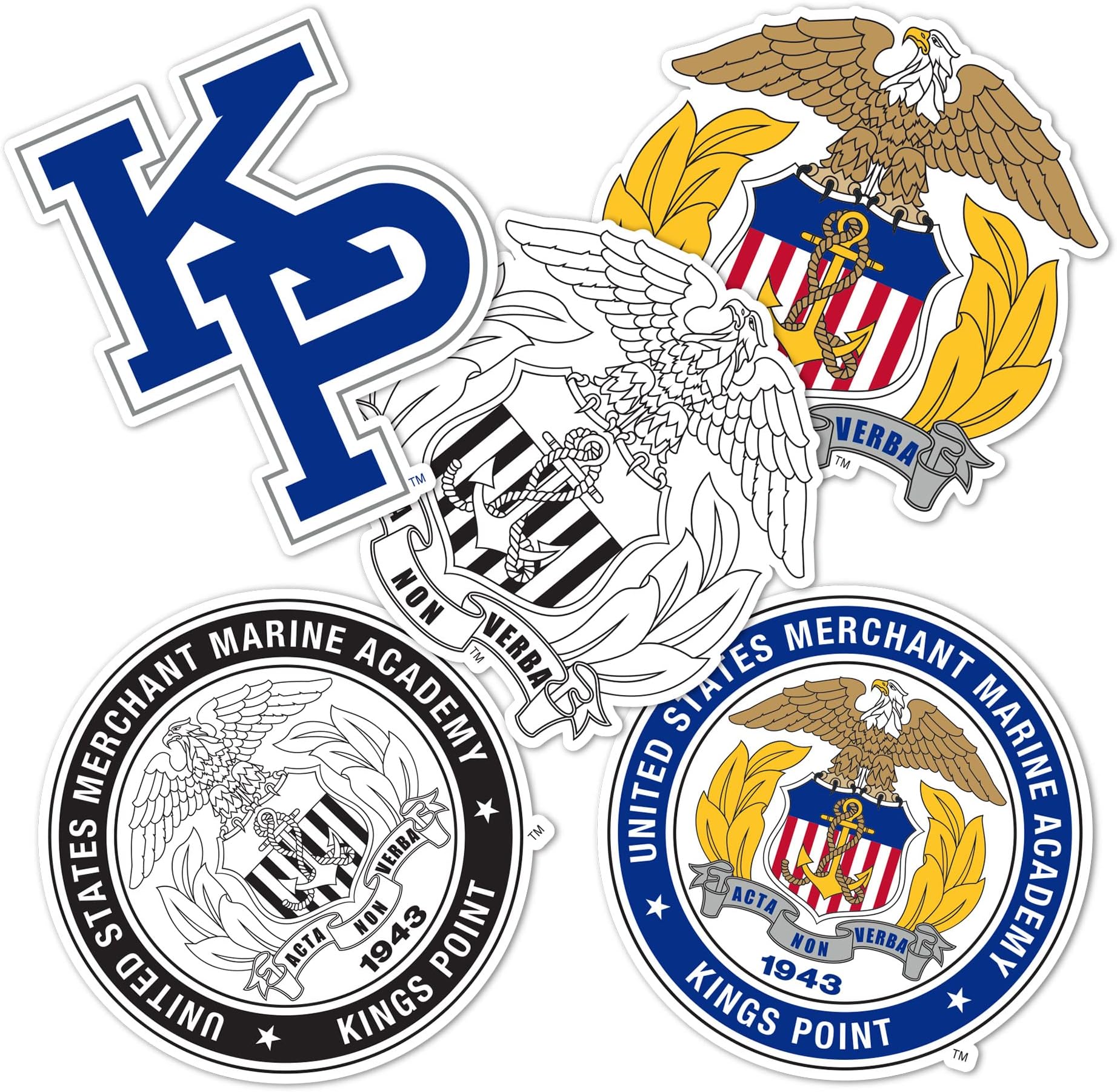 United States Merchant Marine Academy Sticker Merchant Marine Mariners Vinyl Decal Laptop Water Bottle Car Scrapbook Sheet (Type 2)
