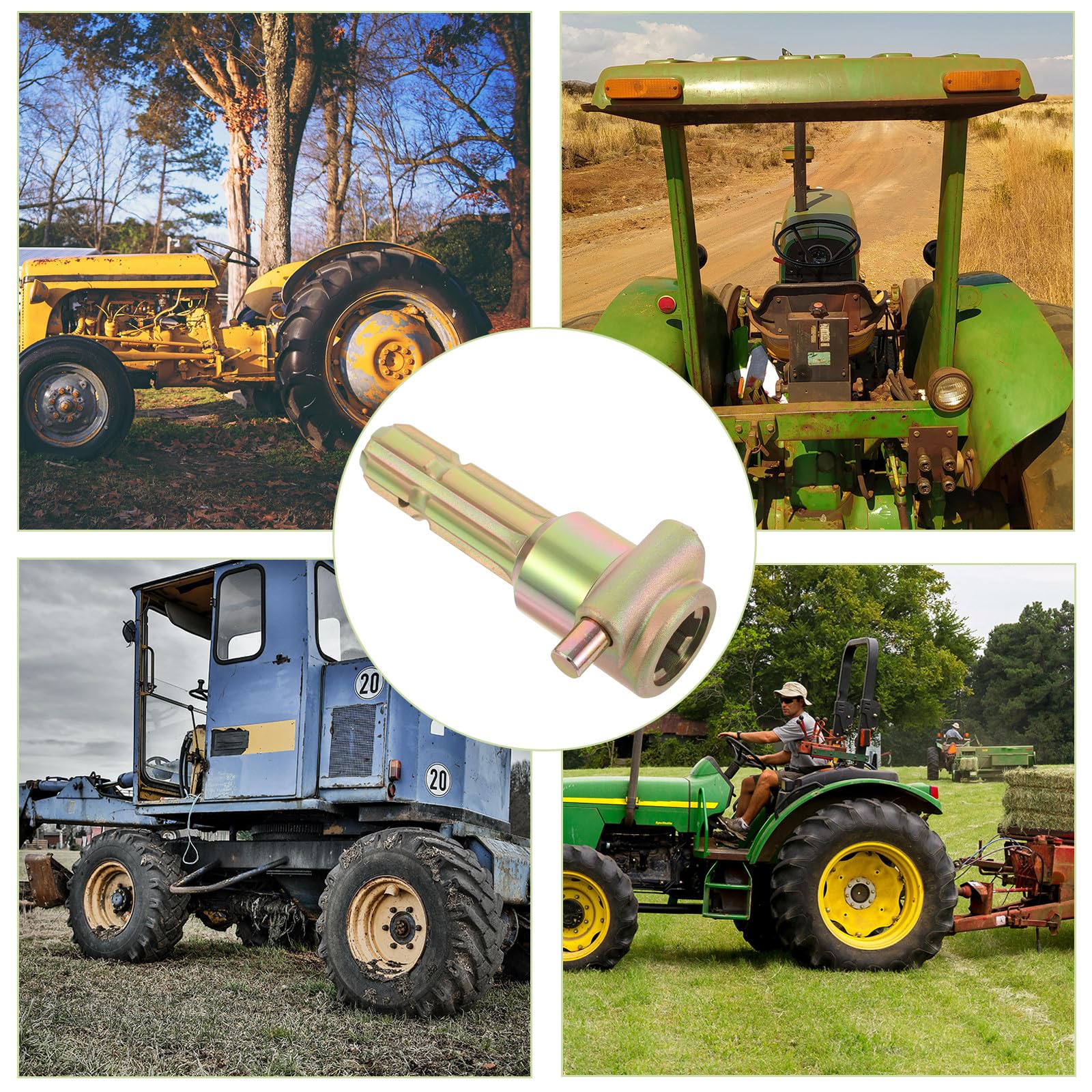 Adattatore Pto per Trattore 1 3/8 Pollici 6 Scanalature, Prolunga Albero Cardanico in Metallo Resistente, Collegamento Rapido per Attrezzature Agricole e Macchine da Campo