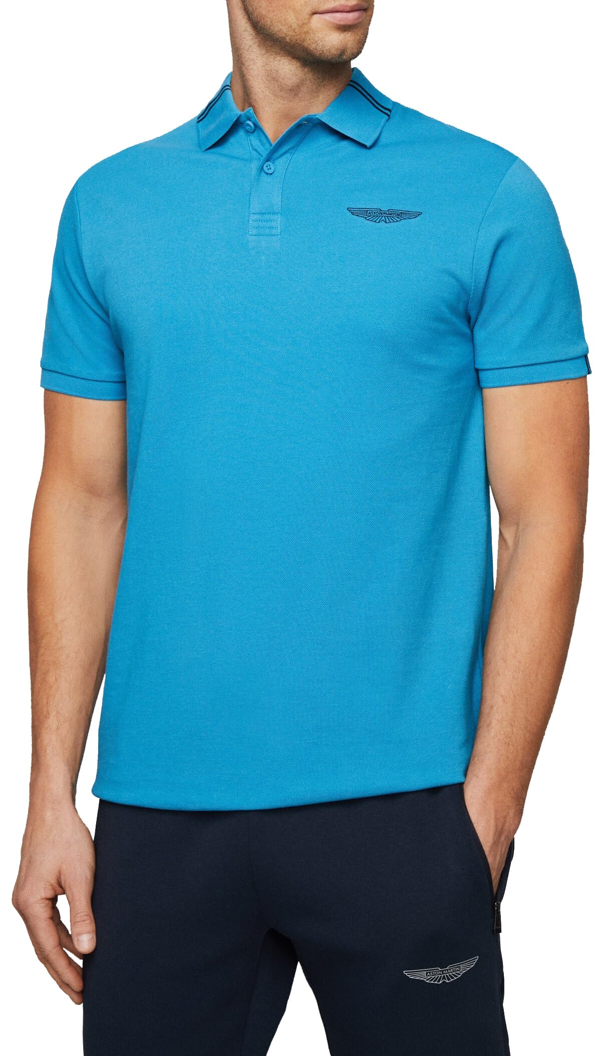 Hackett London Men's Essential Sport Fz Polo, Blue (Hypa Blue), XS