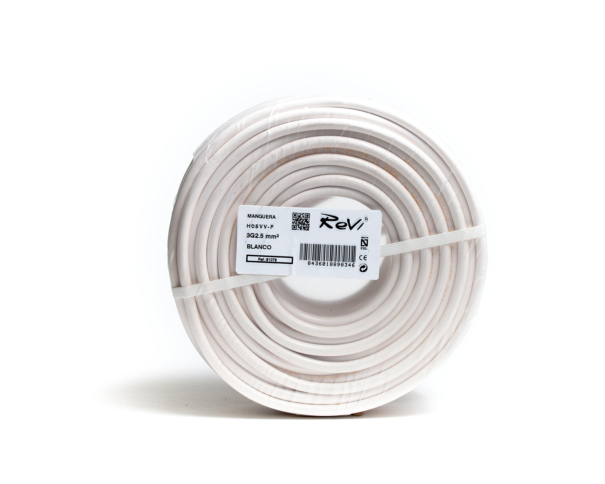 Cable H05VV-F Manguera 3x2,5mm 100m (Blanco)