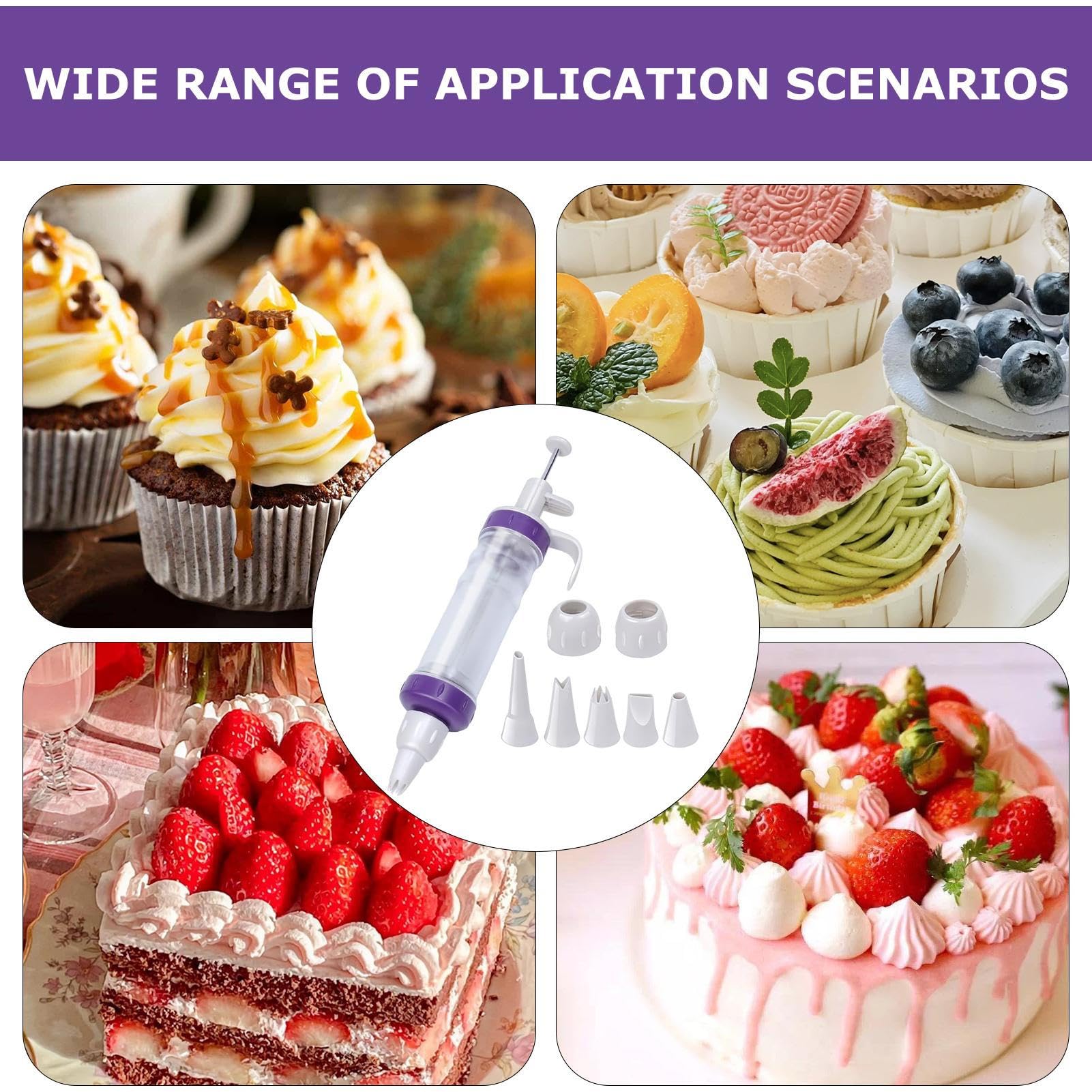 Niuhong Seringue Décoration Seringue Beignets Seringue Crème