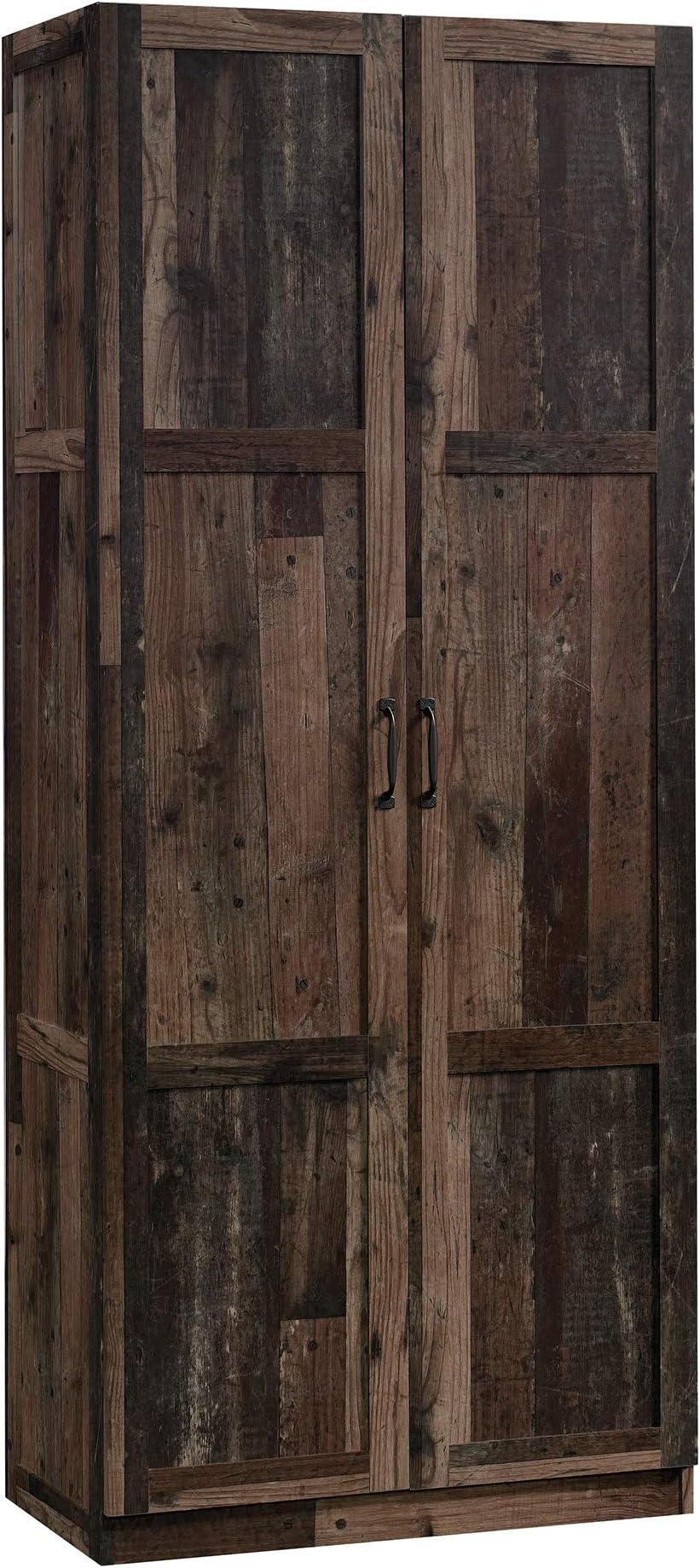 Sauder Miscellaneous Storage Cabinet, L: 29.61" x W: 16.02" x H: 71.5", Reclaimed Pine Finish