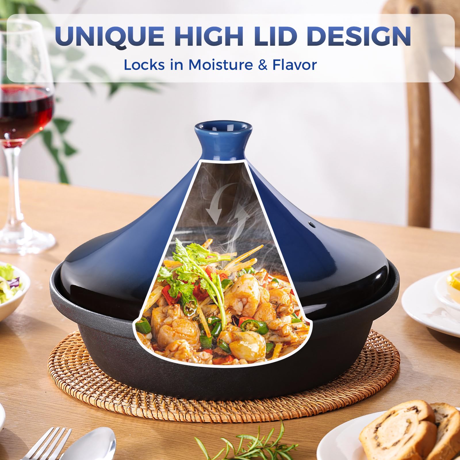Moroccan Tagine - Enameled Cast Iron Cookware -3
