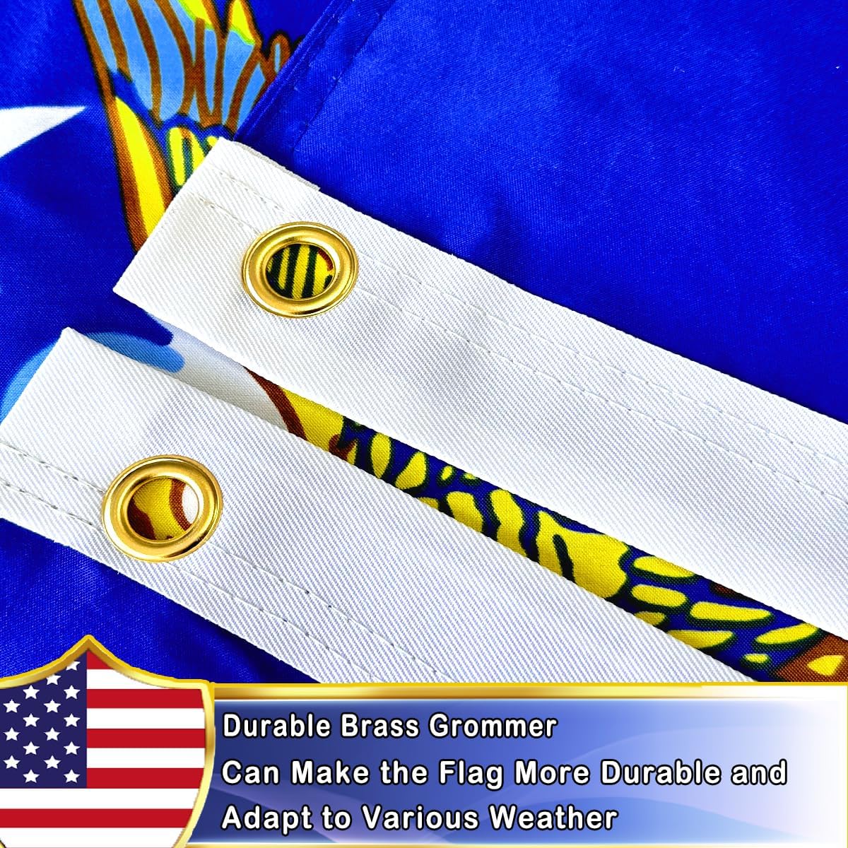 VOLTA Double Sided Space Force Flag 3x5ft, Outdoor Heavy Duty 3-Ply Durable Polyester Space Force Flag with Canvas Header/Brass Grommets for Indoor and Outdoor Decoration