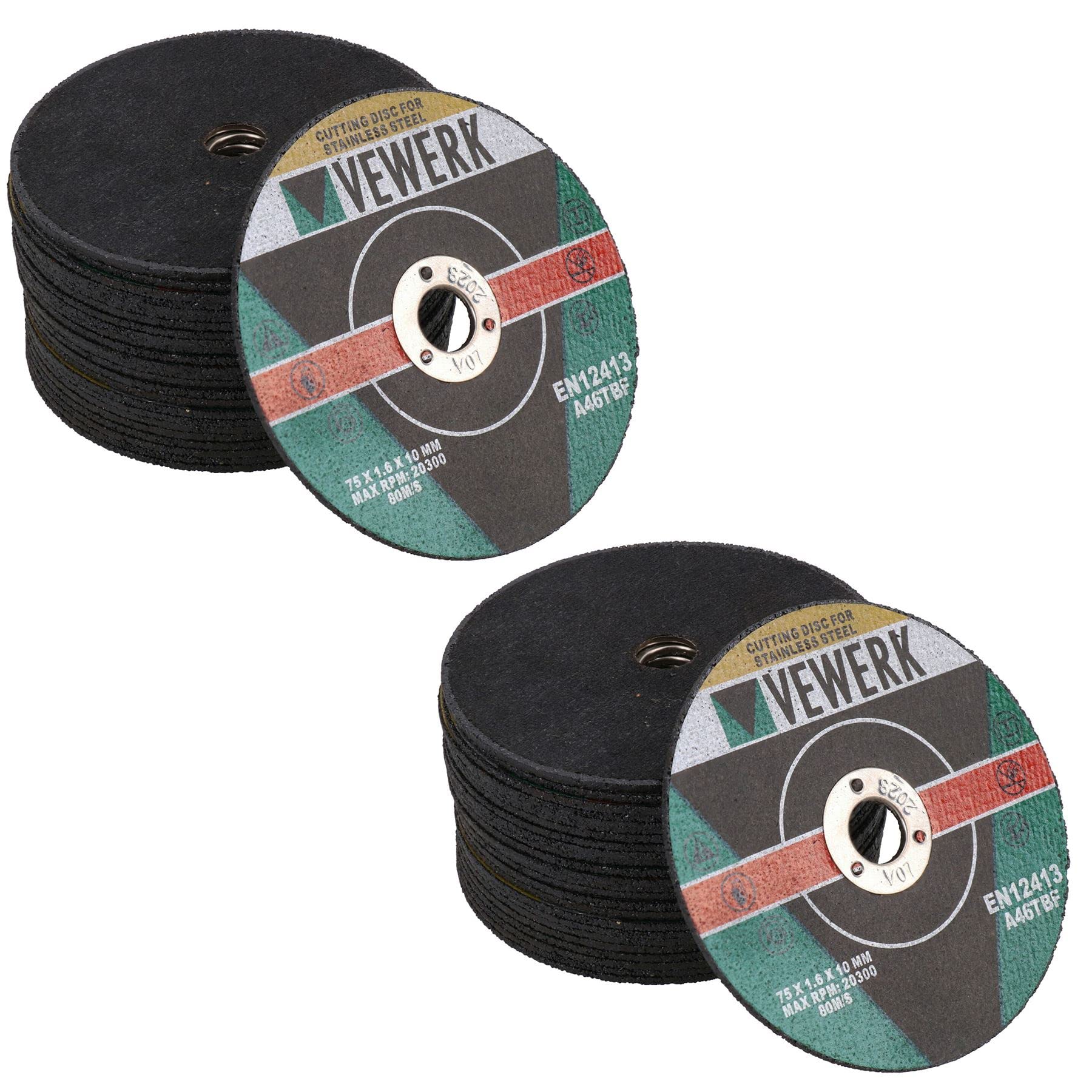 PACK OF 30) 75mm (3") Stainless Steel Cut Off Discs - Air