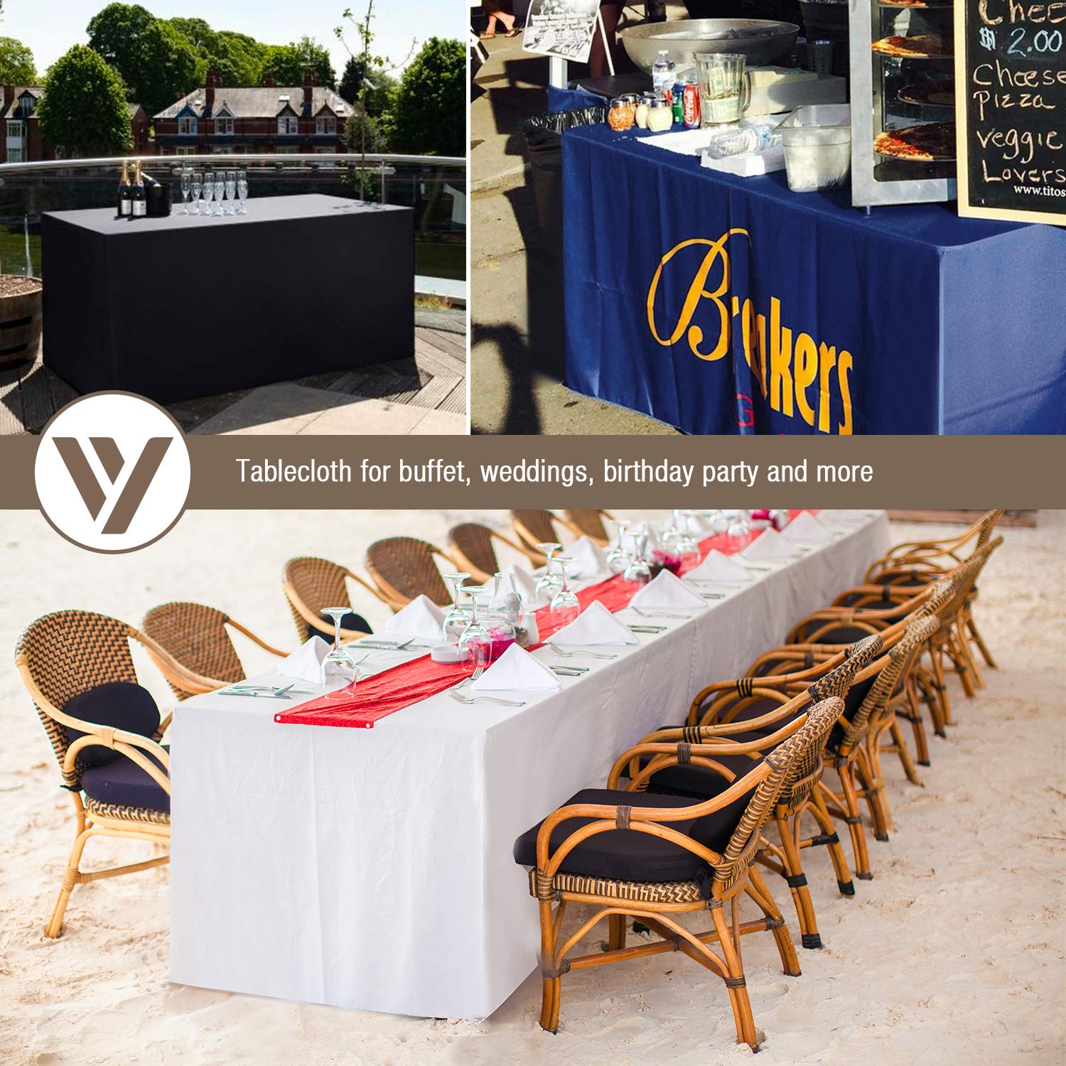 Veeyoo Feet Tablecloth Black Table Cover Cloth For
