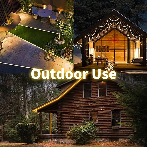 Miniatura 6 de Cuerda de luz LED regulable de 78.7 ft80 pies, resistente al agua, para interiores y exteriores, 864 LED blanco cálido de 110 V, 3000 K, flexible,
