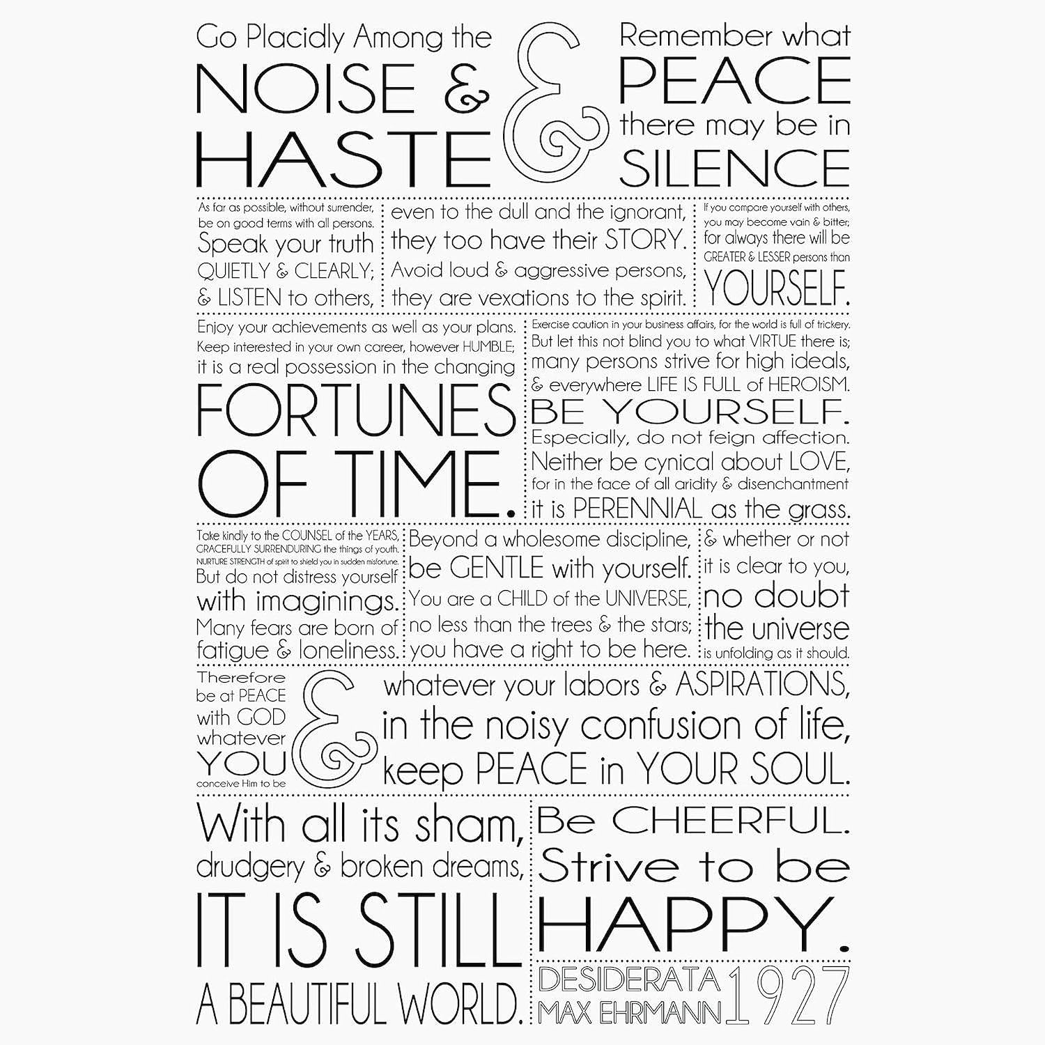 CafePress Desiderata Folded Greeting Cards (10-pack) Matte