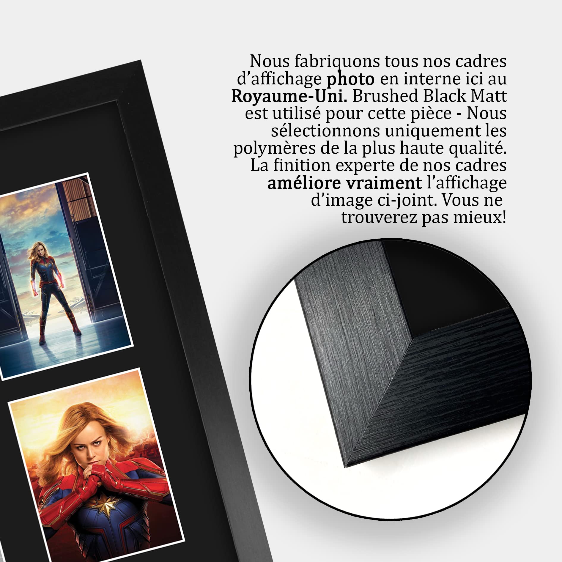 HWC Trading FR A3 Brie Larson MCU Captain Marvel Cadeaux Imprimé Signé Autographe Photo pour les fans de cinéma - A3 Encadré