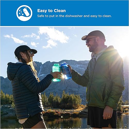 Miniatura 136 de Nalgene Sustain - Botella de agua de Tritan sin bisfenol A hecha con un 50 % de material derivado de restos de plástico, 32 fl oz, boca ancha