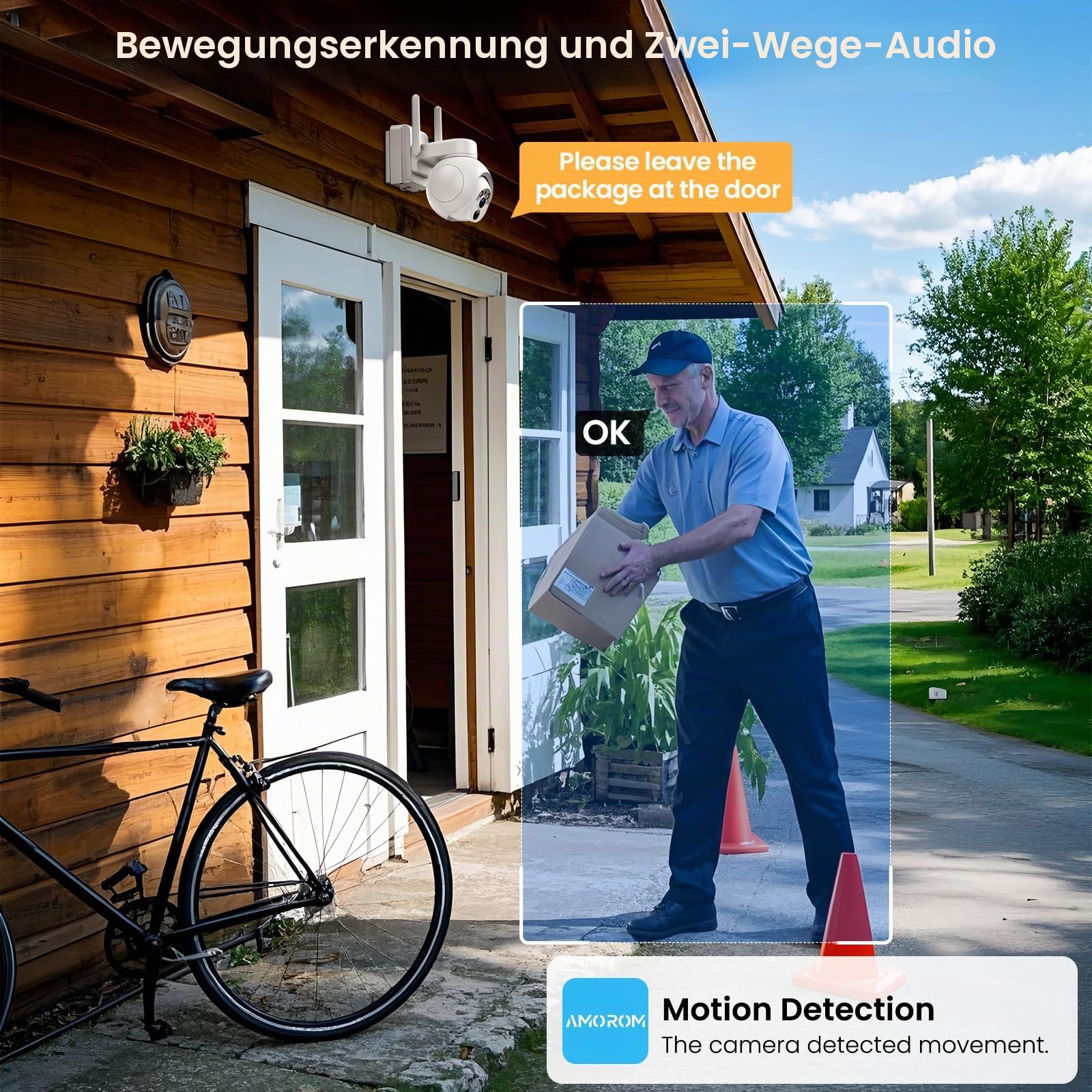 AMOROM 3G/4G LTE Überwachungskamera Aussen Solar mit Virtueller SIM Karte, Kamera Überwachung Ohne WLAN mit Farb Nachtsicht, 24/7-Aufzeichnung, für Netzunabhängige Hause, Bauernhof, Baustelle