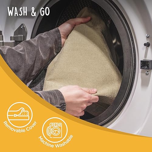 Miniatura 6 de Milo - Cama para perros medianos, almohadas impermeables para cama de perro con funda extraíble lavable, colchón para dormir para mascotas, 30 x 20